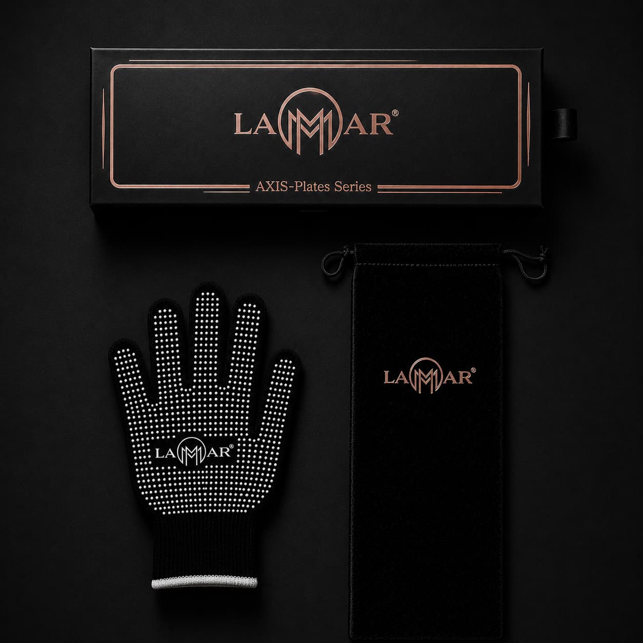 LAMMAR Axis-Plates presentation box, glove and carry bag