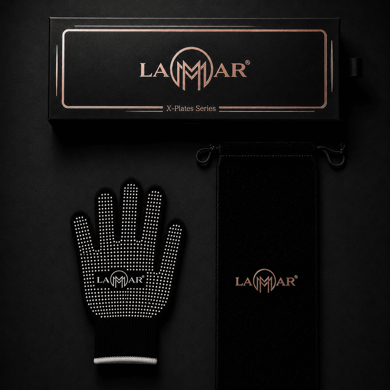 LAMMAR X-Plates straightener, three-quarter view